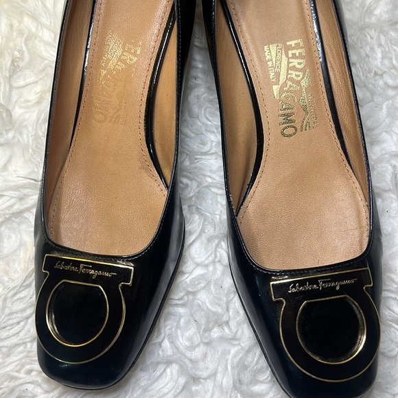 Salvatore Ferragamo Sanna Nero Nappa calp size 8.5 us - Picture 7 of 10